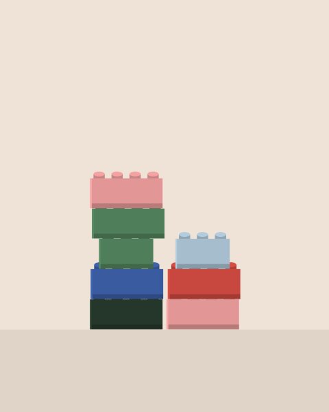 Open Bricks Dinosaurier: Triceratops