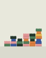Dubie Baseplate Big Brick 12x12 gro&szlig;e Noppen Hellgrau