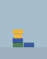 Dubie Baseplate Big Brick 12x12 gro&szlig;e Noppen Tan
